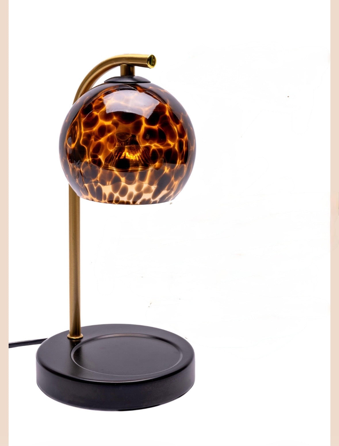 Tortoiseshell Glass Candle Warmer Lamp