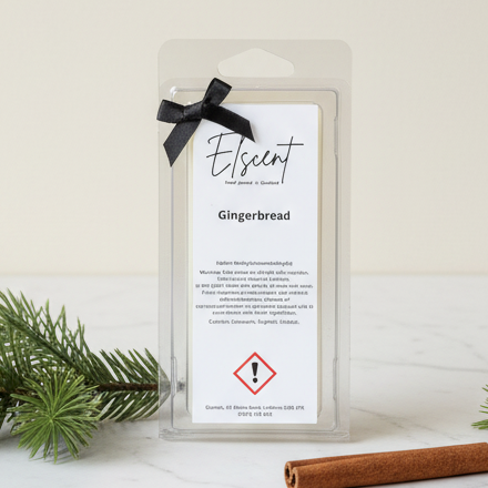 Minimalistic Christmas background for Elscent Gingerbread wax melt